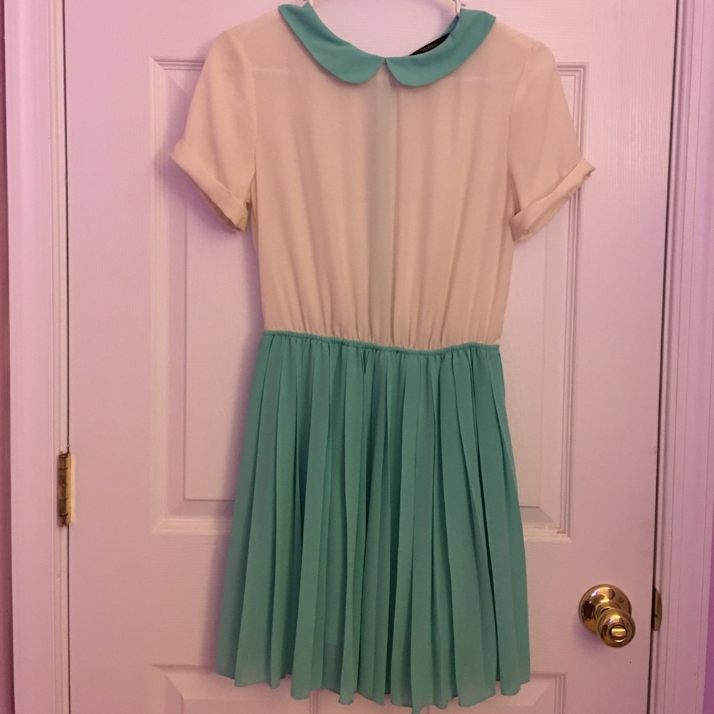 forever 21 mint collared dress